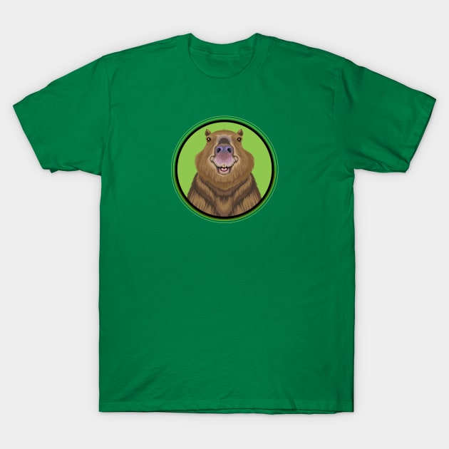 Capybara Circle T-Shirt by Peppermint Narwhal